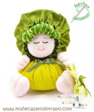 The Bigfoot green rag doll the Buñuela - 23 cm