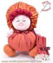 Maroon rag doll the  Buñuela - 23 cm