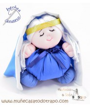 Muñeca de trapo Virgen María - 23 cm
