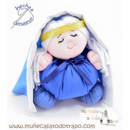 Muñeca de trapo Virgen María - 23 cm