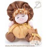 Brown rag doll the Buñuela - 23 cm